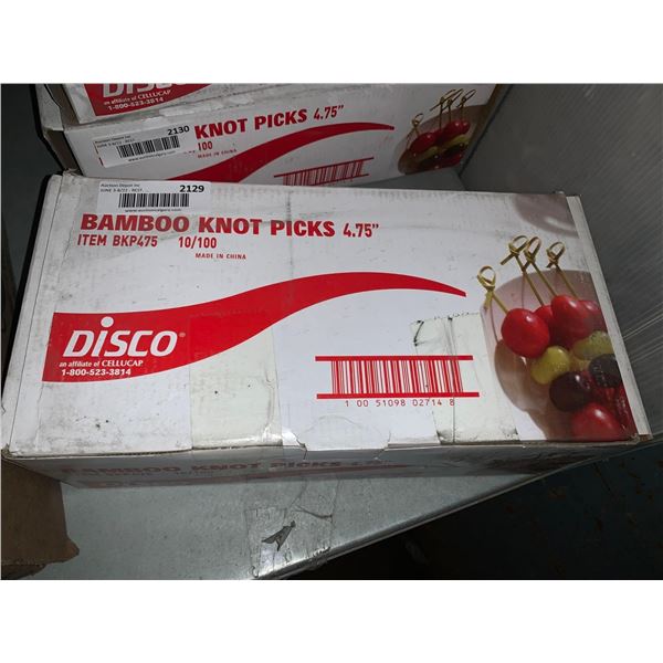 Bamboo Knot Picks 4.75 inch - case lot of 1000