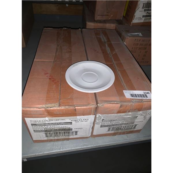 World Tableware Porcelana 4 3/4 inch saucer - double case lot total 72 pieces