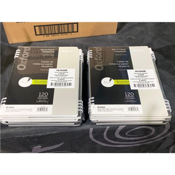 Oxford Stone Paper 8.5. x 5.5 " 120 page Notebooks - Case lot of 12