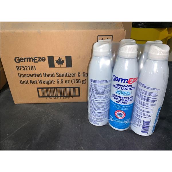 GermEZE unscented spray aerosol sanitizer - case lot of 24 x 156g
