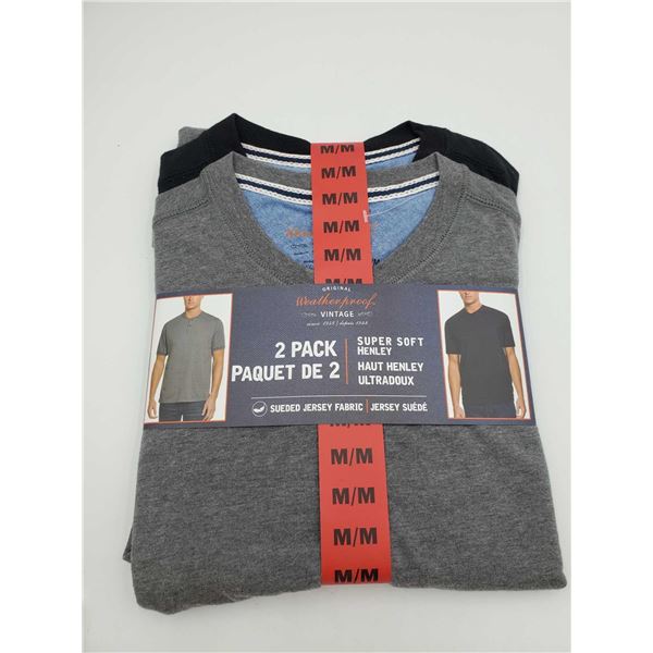 Original Weatherproof Vintage 2Pk Super Soft Henley (M)