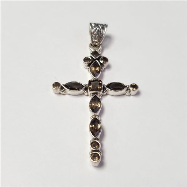 Silver Smokey Quartz Pendant, Suggested Retail Value $200