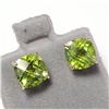 Image 2 : 14K Yellow Gold Rose Cut Peridot(3.3ct) Earrings, Made in Canada, Suggested Retail Value $600