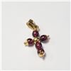Image 1 : 10K Yellow Gold Garnet Pendant, Suggested Retail Value $600