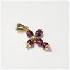 Image 2 : 10K Yellow Gold Garnet Pendant, Suggested Retail Value $600