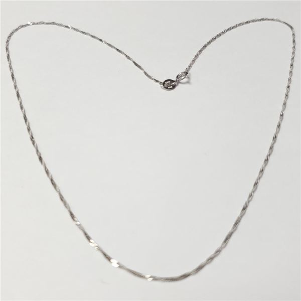 14K White Gold 1.03G 15" Necklace, Suggested Retail Value $450