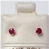 Image 1 : 14K Yellow Gold Ruby Earrings, Made in Canada, Suggested Retail Value $200