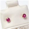 Image 2 : 14K Yellow Gold Ruby Earrings, Made in Canada, Suggested Retail Value $200