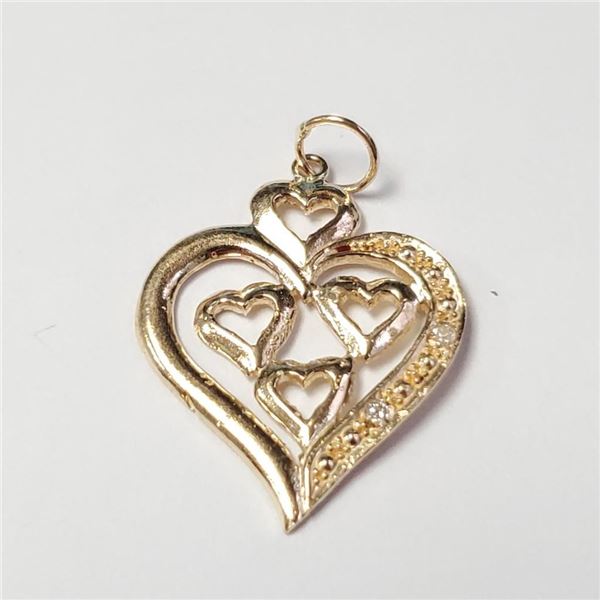 10K Yellow Gold Diamond(0.02ct) Pendant (~weight 1.15g), Suggested Retail Value $1000