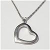 Image 1 : Silver Heart 34" Necklace, Suggested Retail Value $80