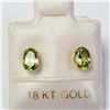 Image 1 : 18K Yellow Gold Peridot Earrings, Made in Canada, Suggested Retail Value $440
