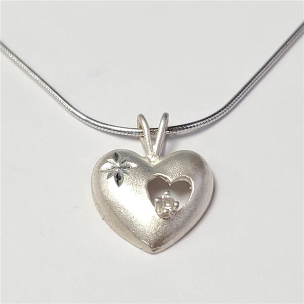 Silver Cz 18" Necklace, Suggested Retail Value $60