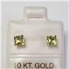 Image 1 : 10K Yellow Gold Peridot Earrings, Made in Canada, Suggested Retail Value $160