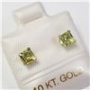 Image 2 : 10K Yellow Gold Peridot Earrings, Made in Canada, Suggested Retail Value $160