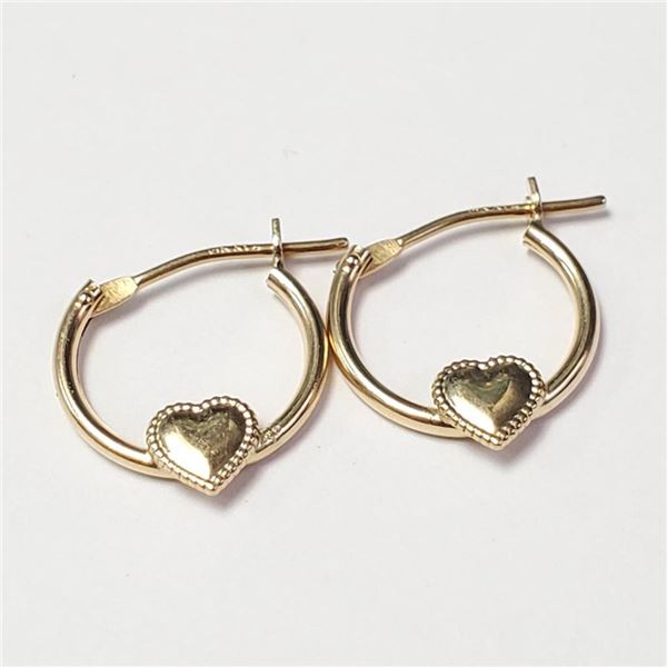 14K Yellow Gold Small Hoop Earrings, Suggested Retail Value $200