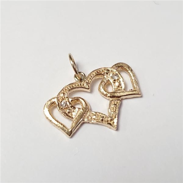 14K Yellow Gold Diamond(0.02ct) Pendant (~weight 0.85g), Suggested Retail Value $800