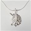 Image 1 : Silver Unicore 18" Necklace, Suggested Retail Value $60