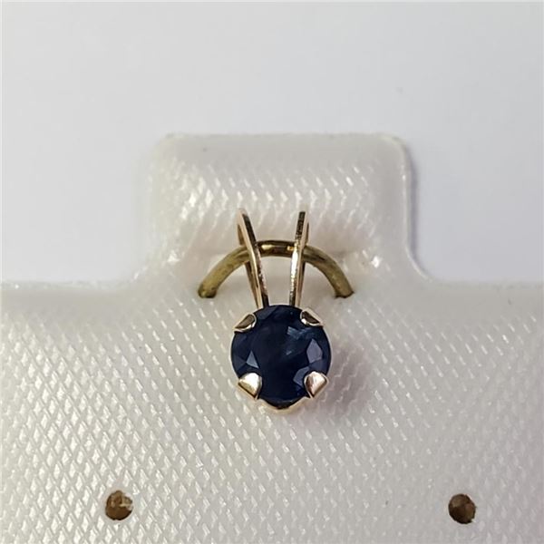 10K Yellow Gold Sapphire Pendant, Made in Canada, Suggested Retail Value $120