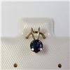 Image 1 : 10K Yellow Gold Sapphire Pendant, Made in Canada, Suggested Retail Value $120