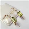 Image 2 : 10K Yellow Gold Peridot(1.2ct) Diamond(0.063ct) Earrings, Made in Canada, Suggested Retail Value $50