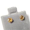 Image 2 : 14K Yellow Gold Citrine(0.6ct) Earrings (~Size )(Ring is resizable for $40) (~length inches), Made i