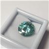 Image 2 : Bluish Green Moissanite(7ct) (~Size )(Ring is resizable for $40) (~length inches), Suggested Retail 