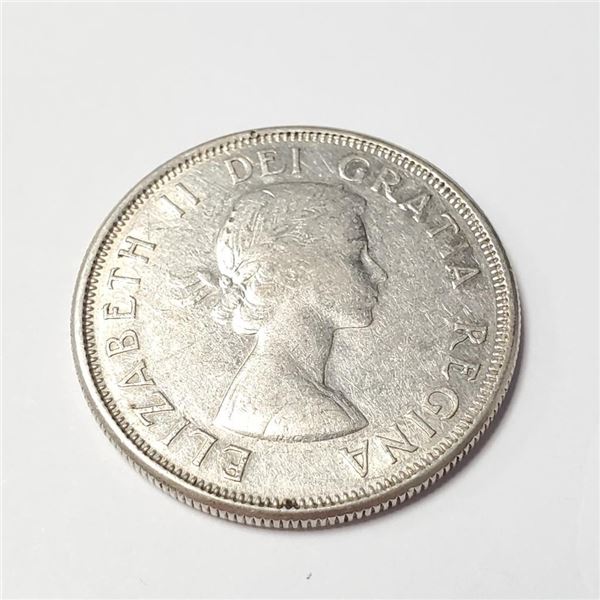 Silver Canadian 50Cent Coin (~Size )(Ring is resizable for $40) (~length inches), Suggested Retail V