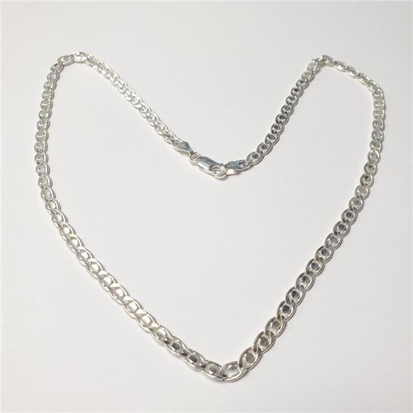 Silver 18" 14G Necklace (~Size )(Ring is resizable for $40) (~length inches), Suggested Retail Value