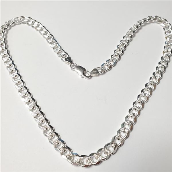 Silver 20" 49G Necklace (~Size )(Ring is resizable for $40) (~length MUSTinches), Suggested Retail V