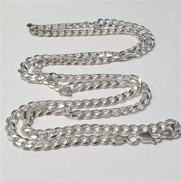Silver 44.4G 34" Necklace (~length MUSTinches), Suggested Retail Value $550