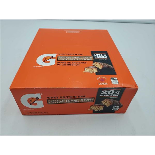 Gatorade Chocolate Caramel Flavour Whey Protein Bars (12 x 80g)