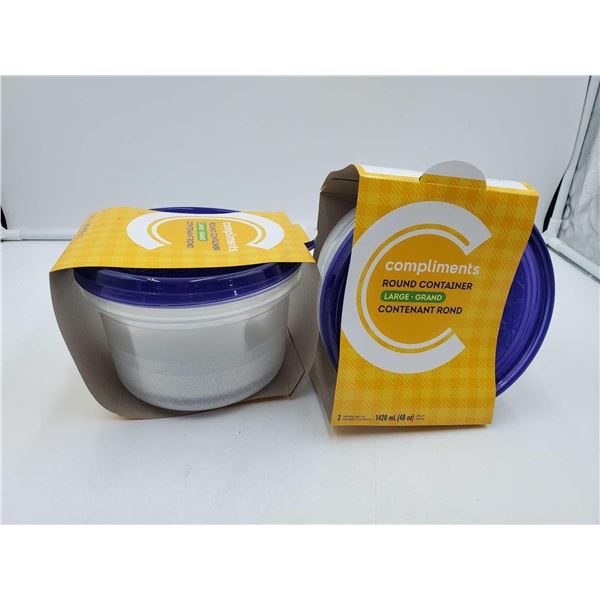 Compliments Round Container-Large (2 x 2)