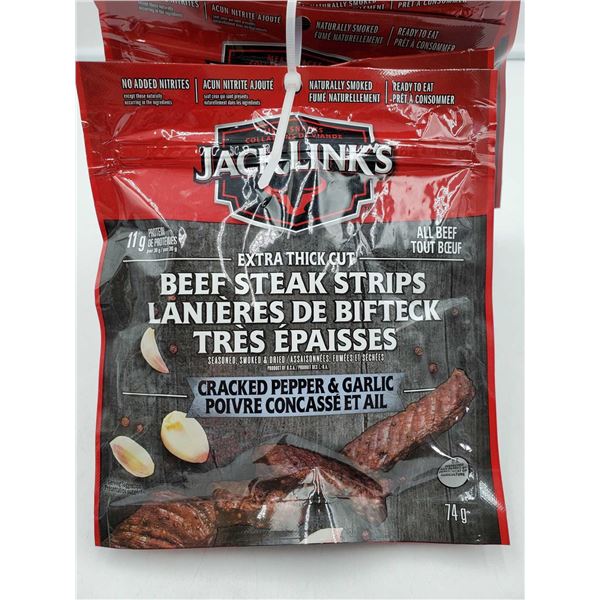 Jack Links Extra Thick Cut Beef Steak Strips (5 x 74g)