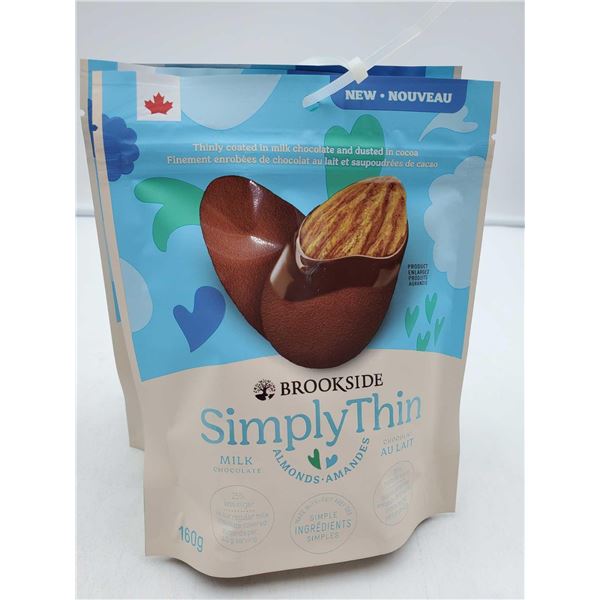Brookside Simply Thin Milk Chocolate Almonds (3 x 160g)
