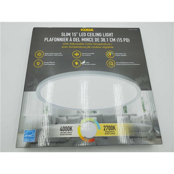 Koda Slim 15in LED Ceiling Light (4000k)