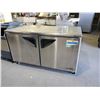 Image 1 : Turbo Air Stainless Steel double door Prep Top cooler on wheels 60 inch