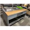 Image 2 : Commercial Food Prep Station with Heated Buffet Servers & Under Counter Storage - Wheeled