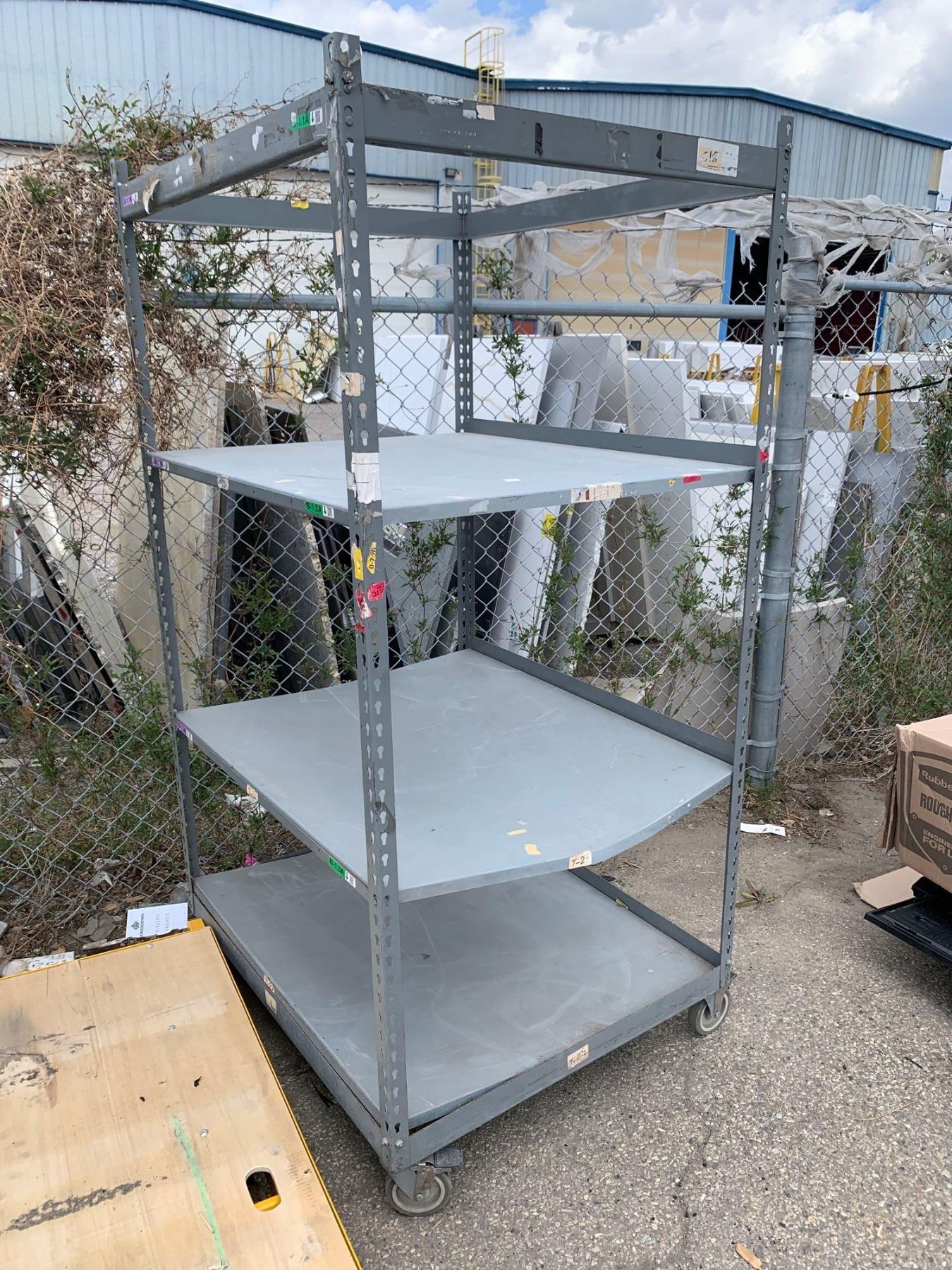 Assorted 3 tier Industrial Rolling Racks - One Rack per lot