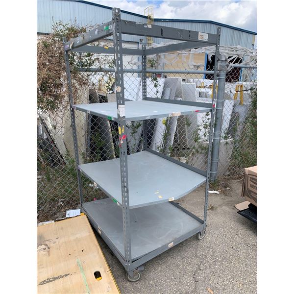 Assorted 3 tier Industrial Rolling Racks - One Rack per lot