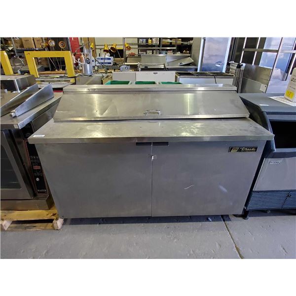 True Model TSSU-60-16 - 60 Inch double door sandwich refrigerated prep table