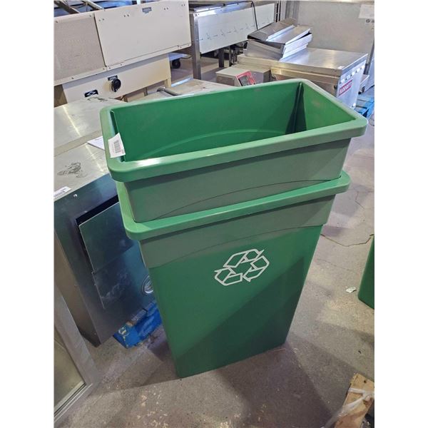 NEW Green Tall recycle bin - Lot of 2