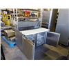 Image 2 : Refrigerated Double door Sandwich Prep Table with pass thru - on wheels