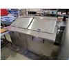 Image 1 : True 60 inch Refrigerated Sandwich Prep Table 2 door on wheels