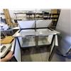 Image 4 : True 60 inch Refrigerated Sandwich Prep Table 2 door on wheels