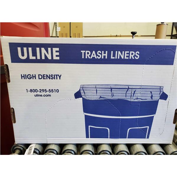 Uline Case lot of 1000 7-10 gal trash liners