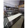 Image 2 : Stainless Triple Door Refrigerated Sandwich Prep Table with work top and pass thru shelving 72 inch