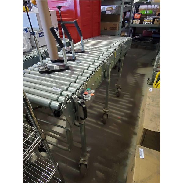 NestaFlex Powered Stock conveyor System Rolling & Flexible to 20 foot expansion