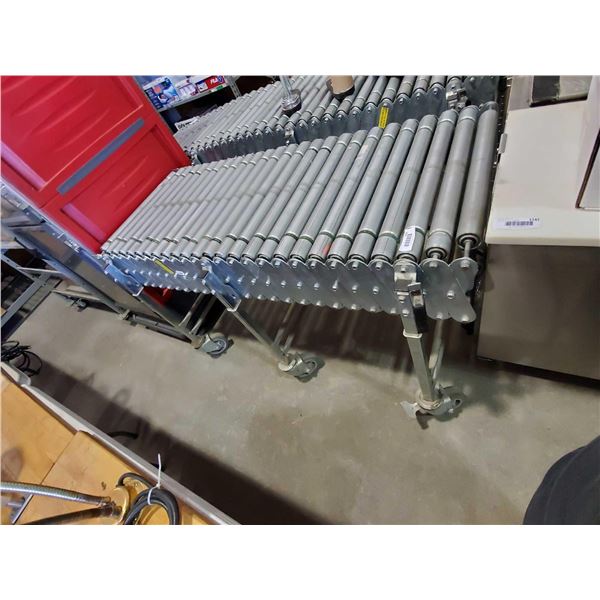 NestaFlex Powered Stock conveyor System Rolling & Flexible to 20 foot expansion