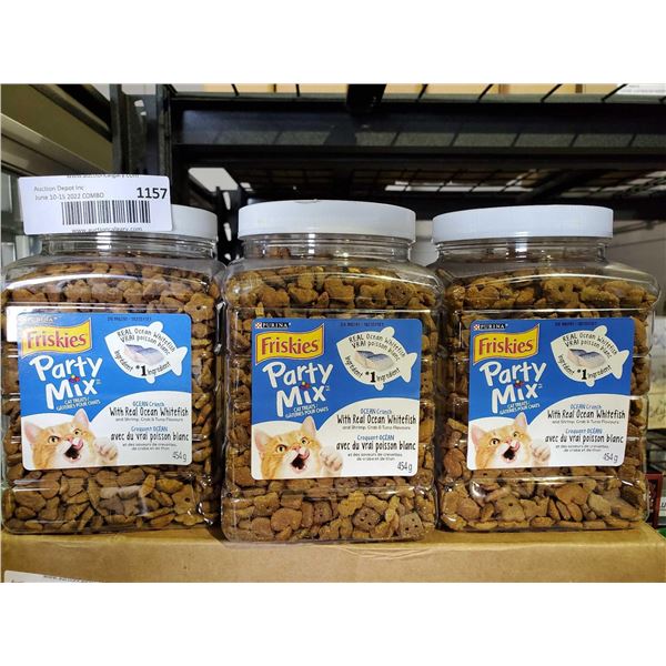 Friskies Party Mix Cat Treats lot of 3 x 454g