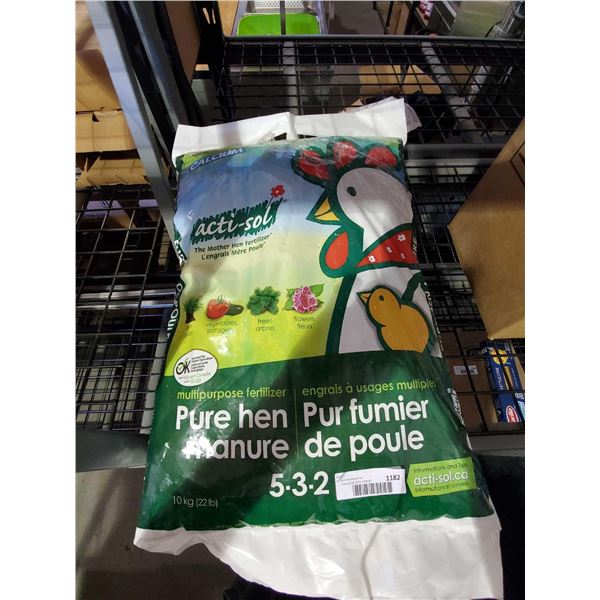 Acti Sol Pure hen Manure Pellets 22lbs